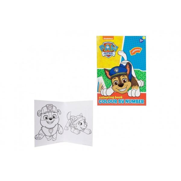 Malování podle čísel pracovní sešit se samolepkami Paw Patrol 21×29,5cm