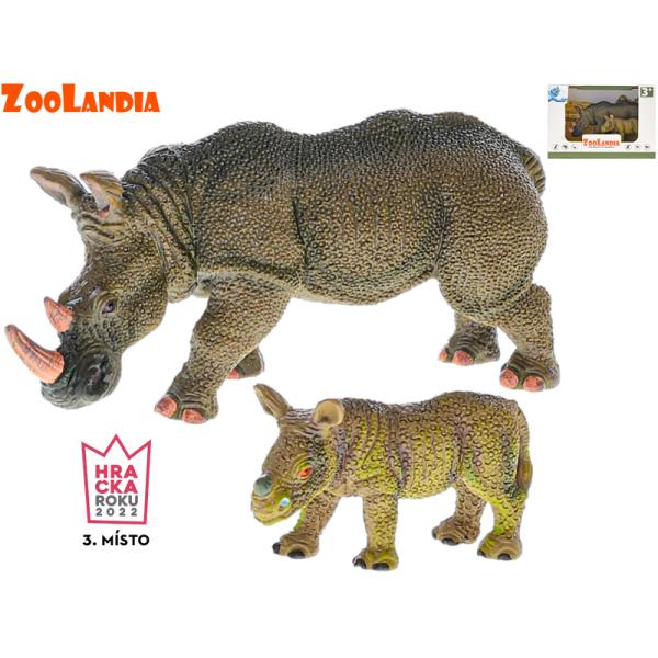 Zoolandia nosorožec s mládětem 7-14cm