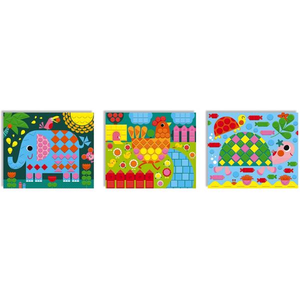 Janod Atelier mozaika Zvířátka Sada Mini 3+