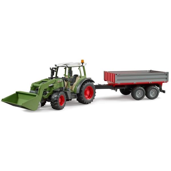 Bruder Fendt Vario 211 traktor s vlekom a nakladačom