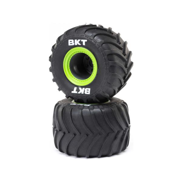 Losi koleso s pneu MT, badlock zelený(2): Mini LMT