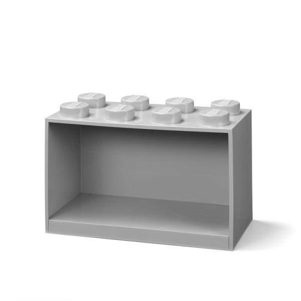 Room Copenhagen Mensola Mattoncini Lego 8 Manopole, Grigio, One Size-image