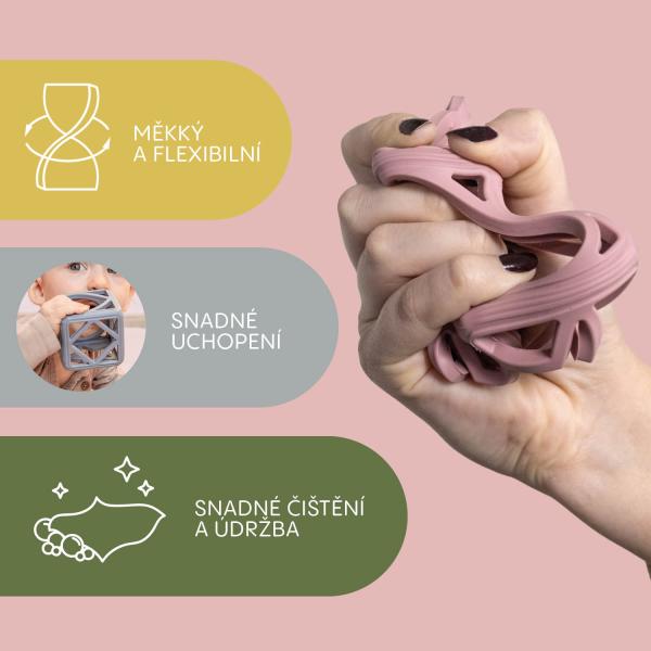 Silikonové kousátko Square, Forest Green (obrázek 3)