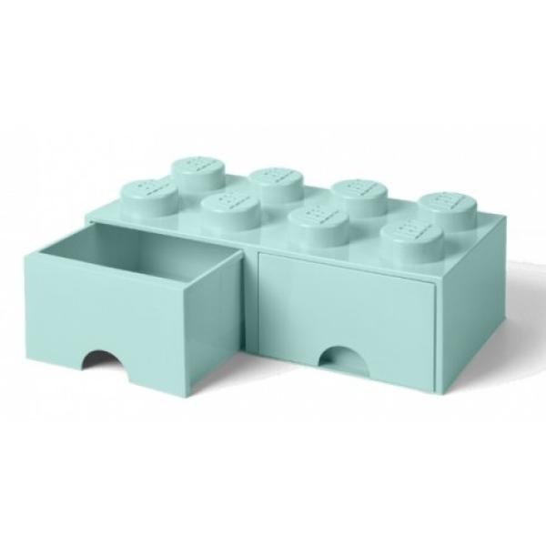 LEGO® úložný box 8 - se zásuvkami aqua 250 x 500 x 180 mm (obrázek 3)