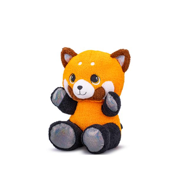 Panda červená plyšová 16,5cm sedící