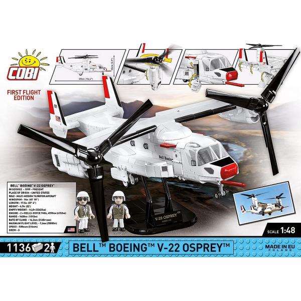 Cobi Armed Forces Bell Boeing V-22 Osprey, 1:48, 1136 k, 2 f
