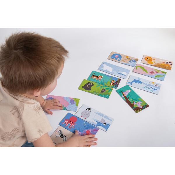 KukiKuk 80036 Velké puzzle duo Kde bydlí zvířátka (obrázek 6)