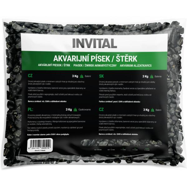 Akváriový štrk čierny 4-8 mm 3kg