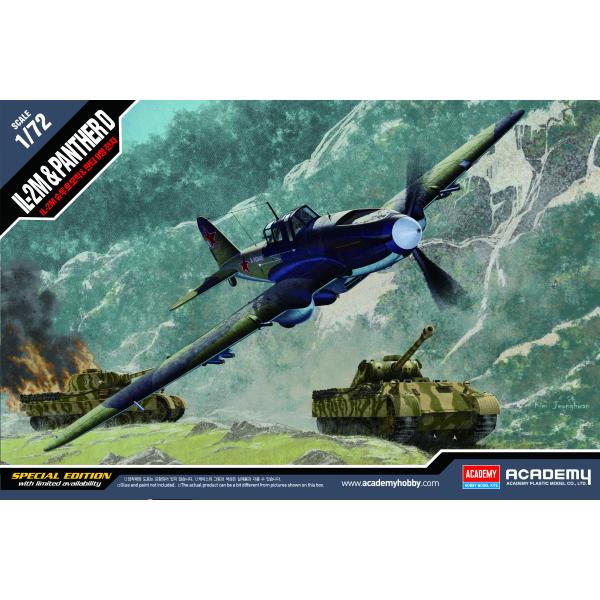 Model Kit letadlo 12538 - IL-2M & PANTHER D (1:72)