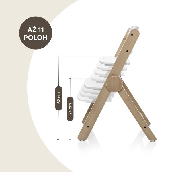 Dřevěná jídelní židle Clipp &amp; Clapp, černá (obrázek 8)