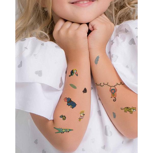 TATTonMe Voděodolné dočasné tetovačky pro děti Džungle mix