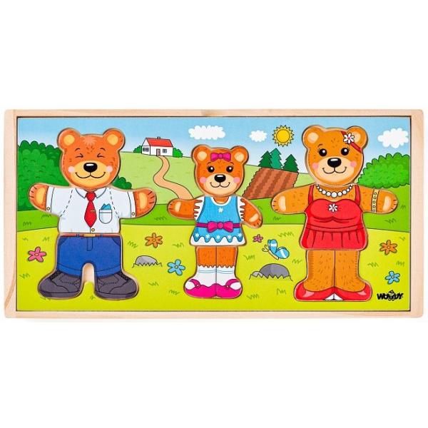 Woody Šatníková skriňa "Obleč si svoju medvediu rodinku"