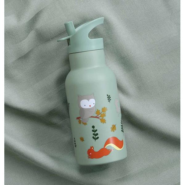 A Little Lovely Company - nerezová láhev na pití, 350 ml - kamarádi z lesa (obrázek 4)