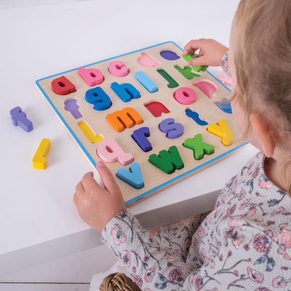 Bigjigs Baby Dřevěné puzzle Abeceda malá písmena (obrázek 5)