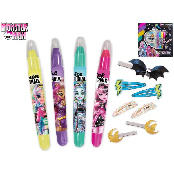 Monster High křídy na vlasy s doplňky