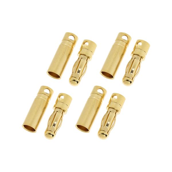 Konektor zlacený 4.0mm krátký (4 páry)