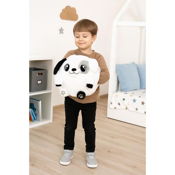 Cozy Noxxiez HW747 Bílý pes – hřejivý plyšový polštář 3 v 1