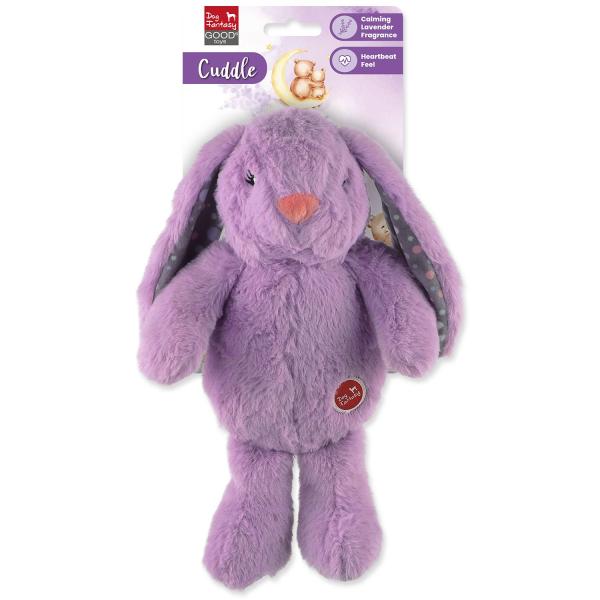 Hračka Dog Fantasy Cuddle Zajíček s tlukoucím srdcem fialová 29cm (obrázek 5)