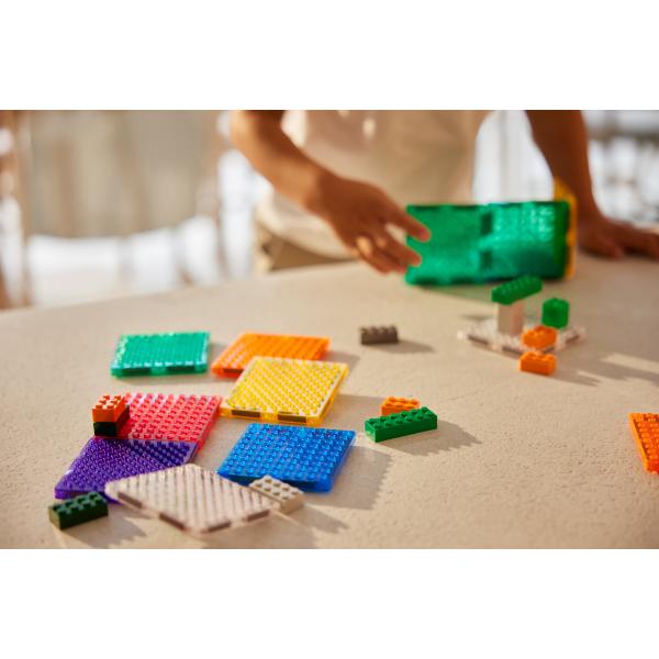 Cleverclixx Magnetická stavebnice Brick Tiles Pack Intense – 16 ks (obrázek 9)