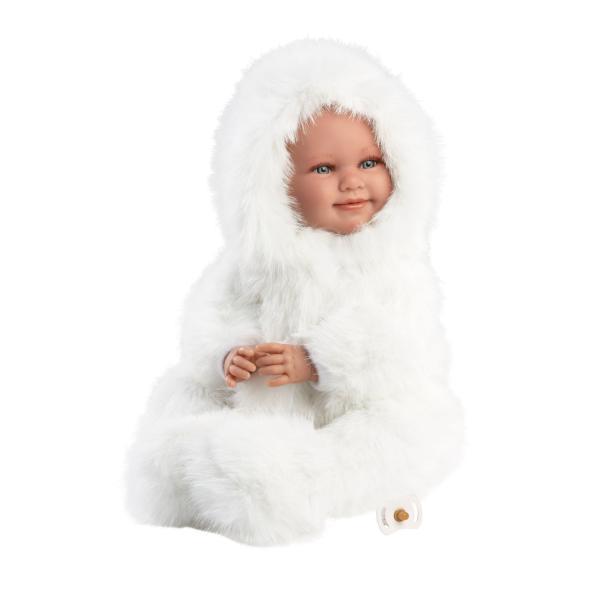 Llorens 74505 NEW BORN - realistická panenka miminko se zvuky a měkkým látkovým tělem - 45