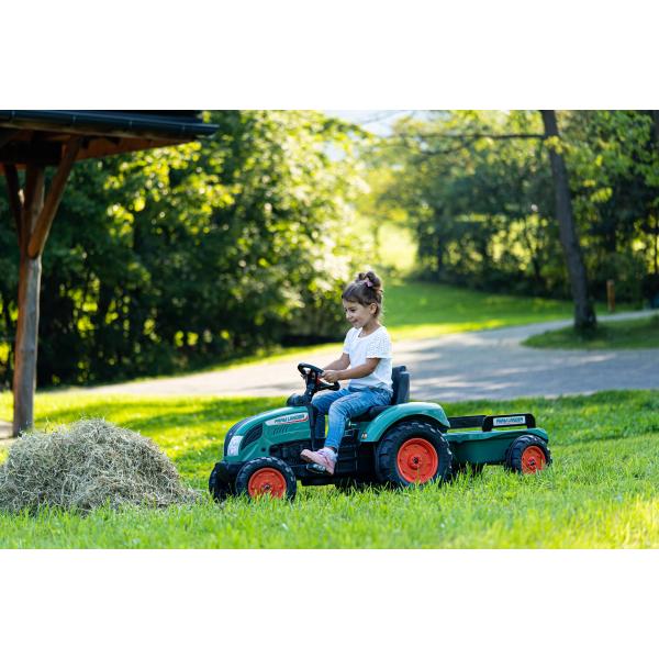 Falk Šlapací traktor velký 1054AB - Farm Lander s vlečkou - zelený (obrázek 3)