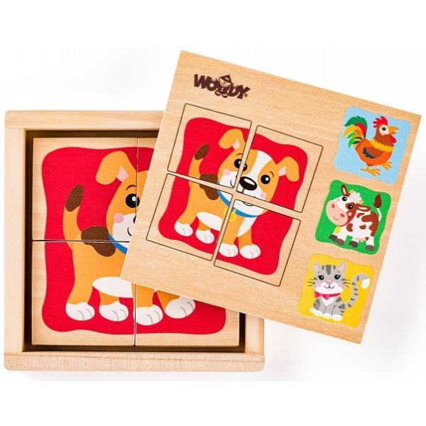 Woody Minipuzzle – Zvířátka