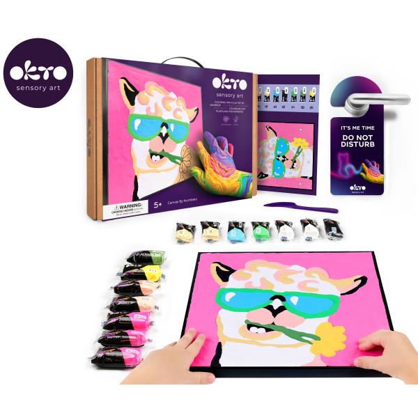 OKTO Malování hmotou podle čísel „Lama“ 29×29 cm