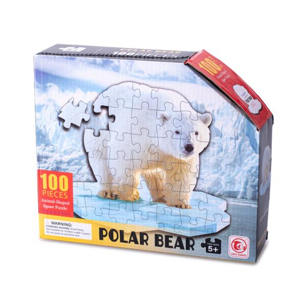 Puzzle 48x42cm ľadový medveď 100 dielikov
