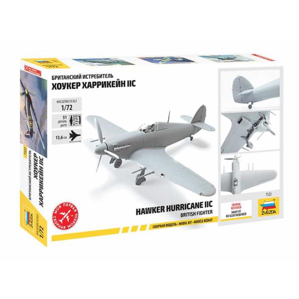 Snap Kit letadlo 7322 – Hawker Hurricane Mk II C (1:72)