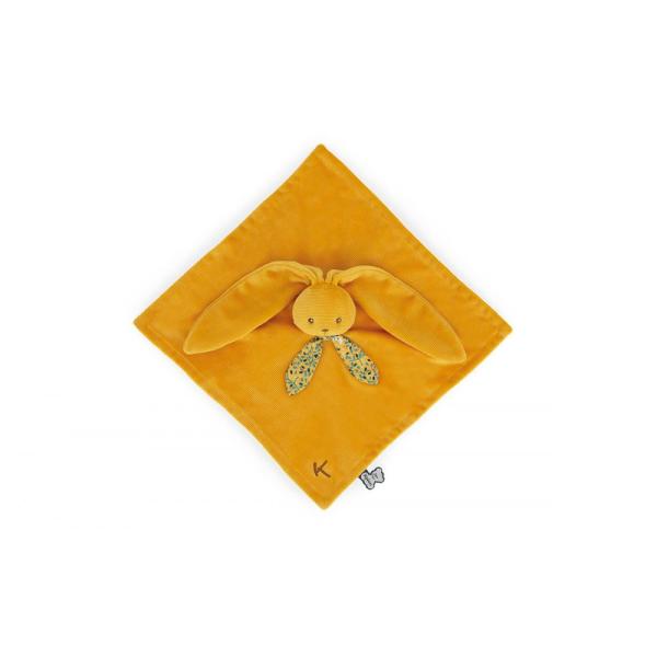 Kaloo Lapinoo Plyšový mazlíček pro miminko Zajíček s dlouhými ušima okrový 30 cm