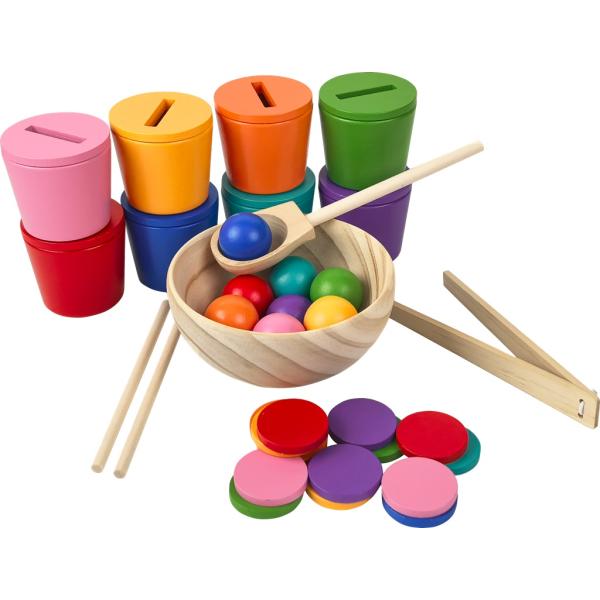 2Kids Toys Duhové kuličky, mince a kalíšky 8 barev (obrázek 3)