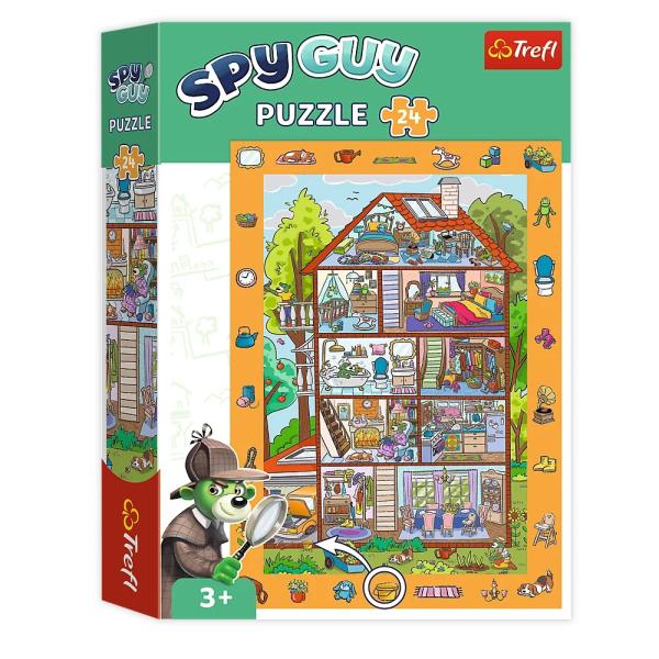 Trefl Puzzle s hľadaním obrázkov Spy Guy: V dome 24 dielikov