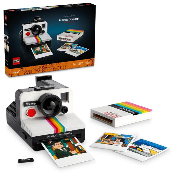 Lego Ideas CáMara Polaroid Onestep SX-70, Regalo Vintage Para Hombres, Mujeres Y FotóGrafos, Kit De Manualidades Y Maqueta Para Adultos Coleccionistas, Actividad De ConstruccióN Creativa 21345-image