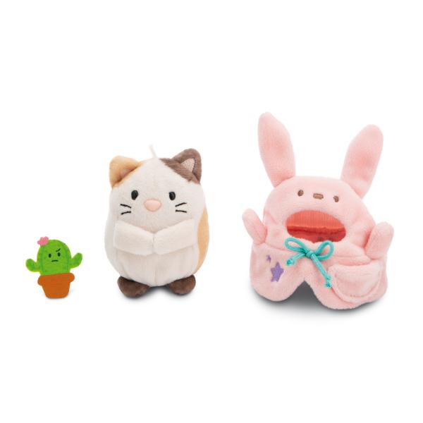 NICI plyš MyMochi Kočička Angy 8cm v kostýmu zajíčka a kaktusem, set dárkové balení (obrázek 6)
