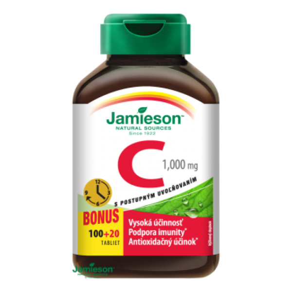 Jamieson Vitamin C 1000mg s postupným uvolňováním 120 tablet