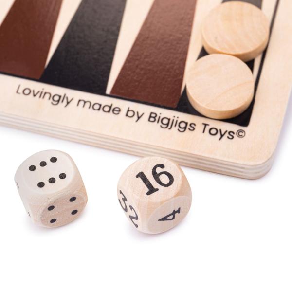 Bigjigs Toys Dřevěný backgammon (obrázek 4)