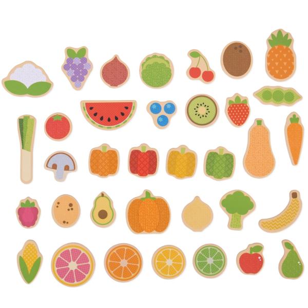 Bigjigs Toys Magnetky ovoce a zelenina