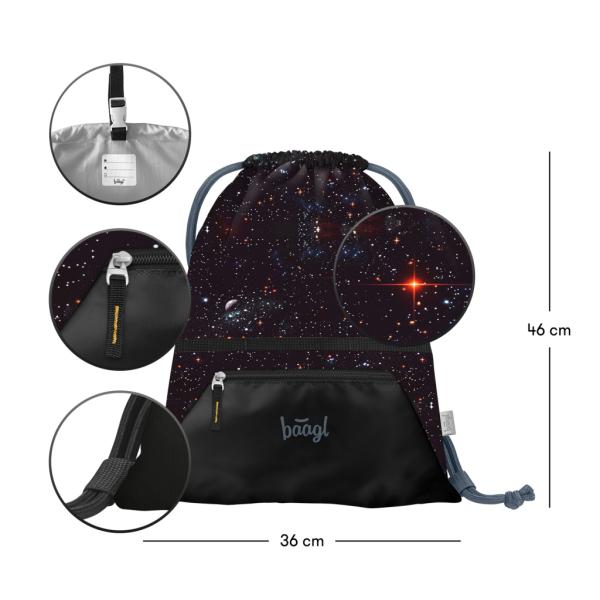 BAAGL Sáček s přihrádkou na zip Pixel Space (obrázek 3)