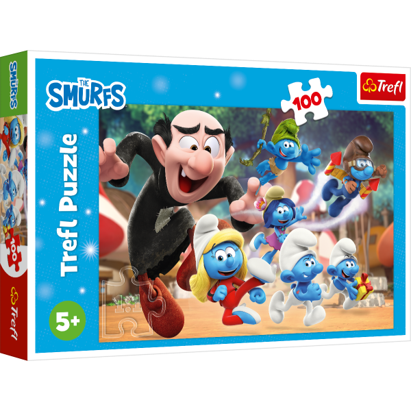 Trefl Puzzle 100 Šmolkovia / Lekcie Otecka Šmolka