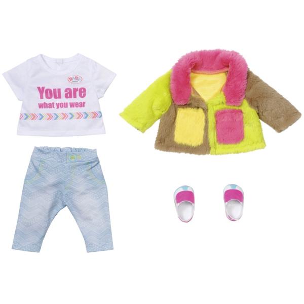 Baby Born Sada s barevným kabátem Deluxe, 43 cm