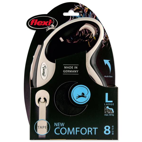 Vodítko Flexi New Comfort páska L černé 8m