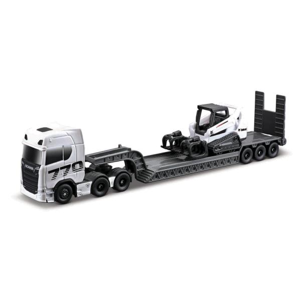 Maisto - Mini pracovné stroje, Sada veľkého ťahača, Volvo FH16, Bobcat T590