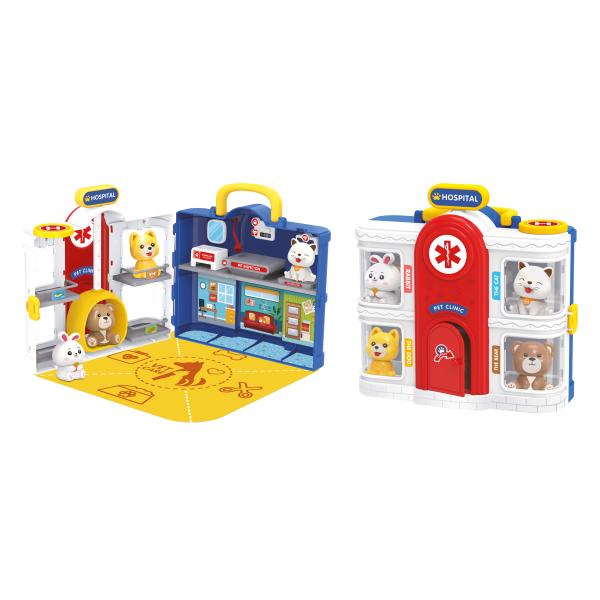 Ospedale per animali portatile con effetti 28x14x28 cm