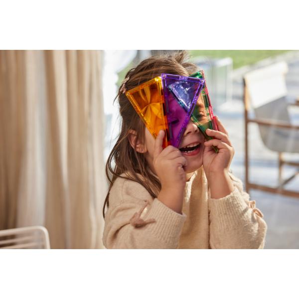 Cleverclixx Magnetická stavebnice Geo Pack Pastel – 45 ks (obrázek 11)