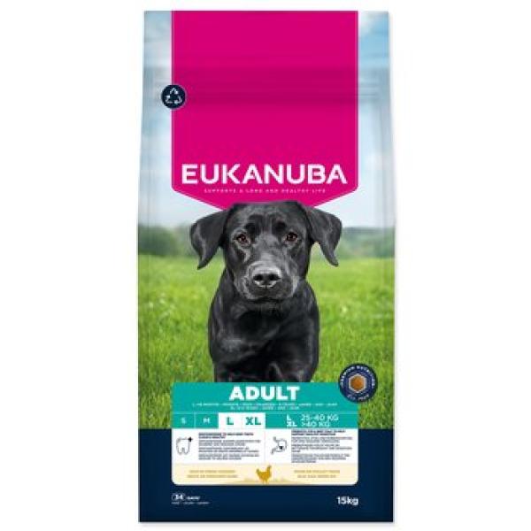 Krmivo EUKANUBA Adult Large bohaté na čerstvé kuře 15 kg