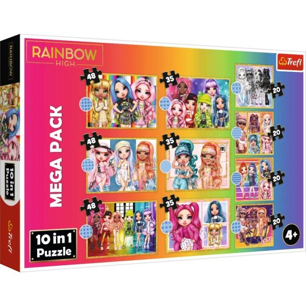 Trefl Puzzle 10v1 - Kolekce módních panenek / MGA Rainbow high