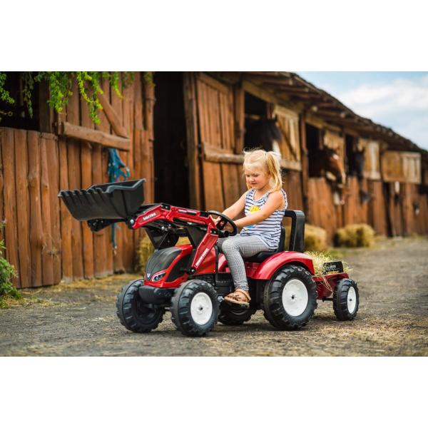 Falk Šlapací traktor 4000AM VALTRA S4 s předním nakladačem a vlečkou (obrázek 3)