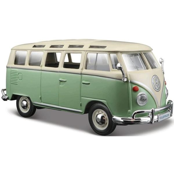 Maisto - Volkswagen Van Samba, zeleno/krémový, 1:25