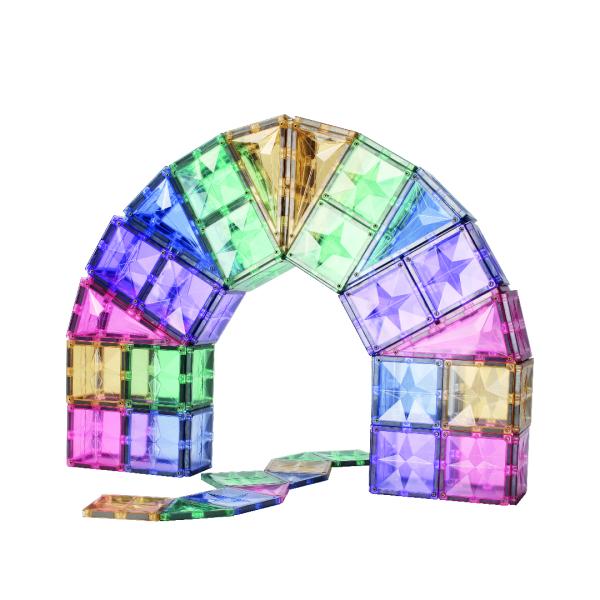 Cleverclixx Magnetická stavebnice Creative Pack Pastel – 125 ks (obrázek 5)