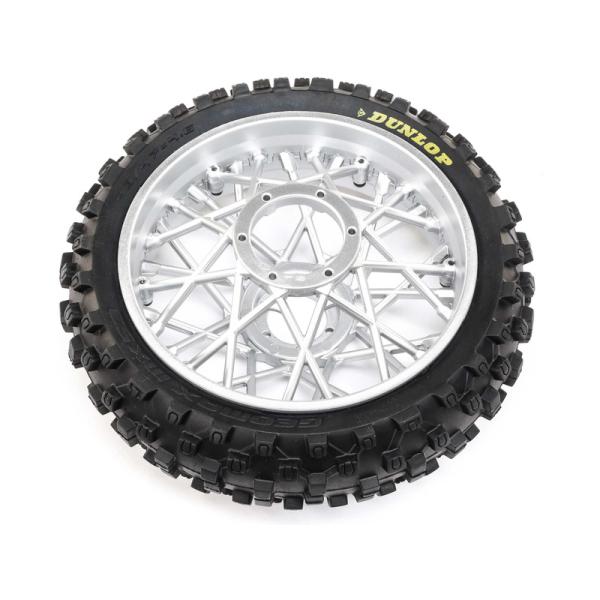 Losi koleso s pneu Dunlop MX53 zadné, disk chróm: PM-MX